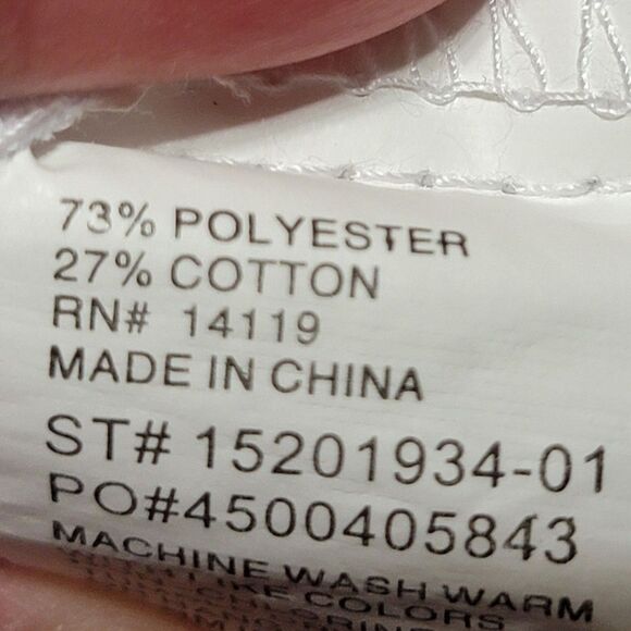 Ely Cattleman Full Pearl Snaps LS White Western Shirt- Size Large (16 1/2 x 34) - Picture 8 of 8